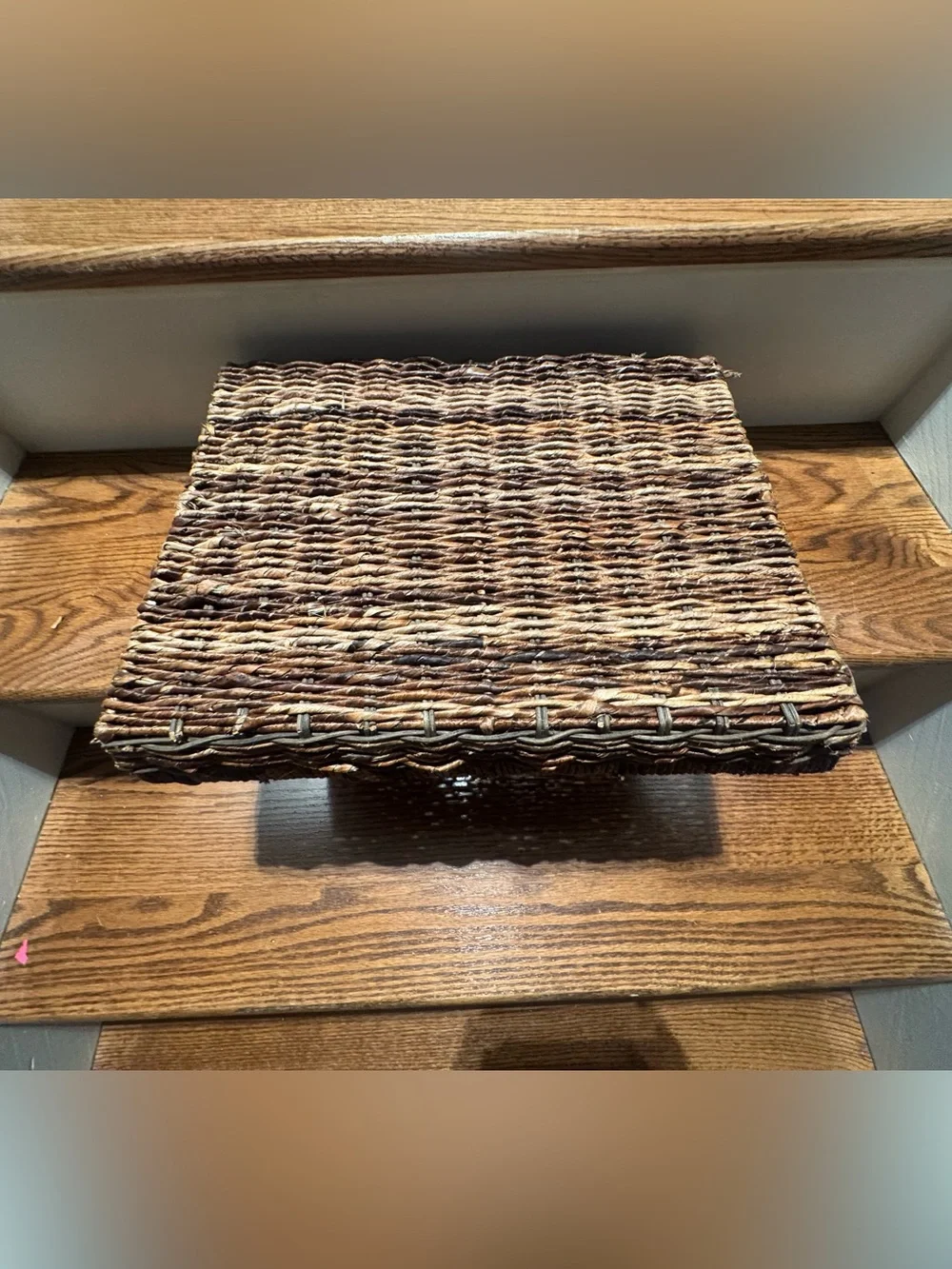 Woven Serving Tray - Brown